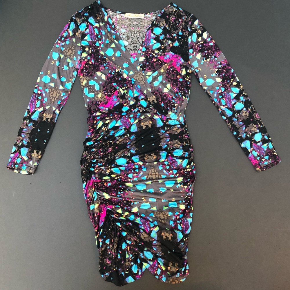 Mara Hoffman Psychedelic Print L/S mini dress